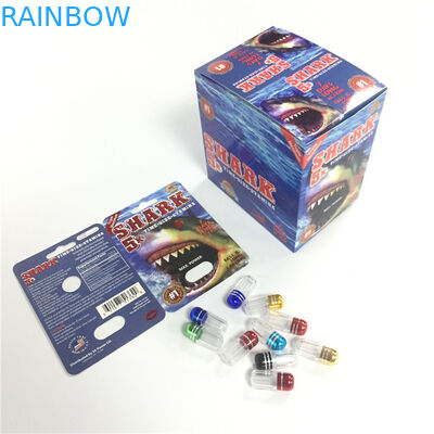 ABD Pazarı Seks Hapları Rhino 7 / Rhino 69 / Kaplan / Kara Mamba Hapları İçin Kağıt Blister Kartı Pakcgaing