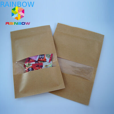 Özelleştirilmiş Baskılı Folyo Kaplamalı Çay Poşetleri Ambalajları, Kraft Pencereli Poşetler