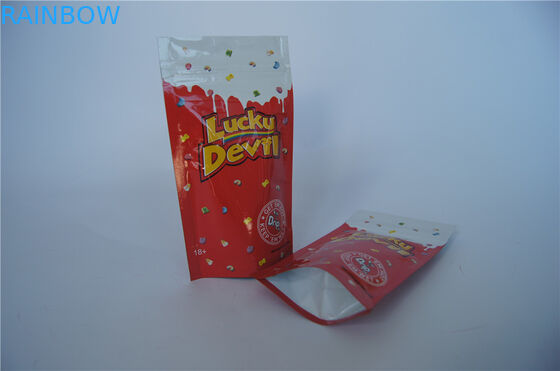 Özelleştirilmiş Plastik Folyo Çanta Açılıp Kapanabilir Stand Up Sakızlı Kılıfı / Alüminyum Folyo Kilitli Sakızlı Çanta