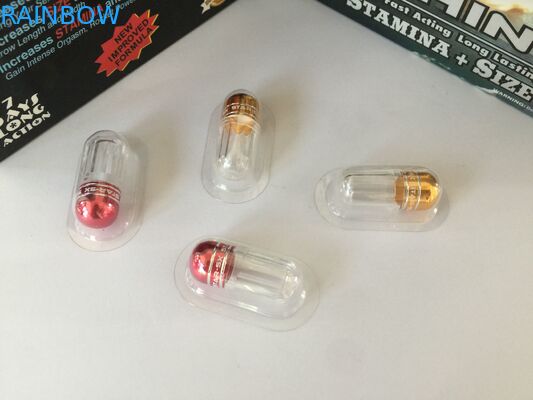 Kırmızı Gergedan 69 Penis Büyütme Kapsül Kavanoz Mermi / Seks Hapları Plastik Tıp Şişeleri