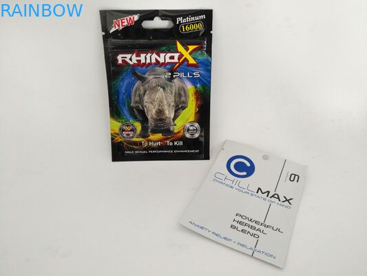 Özel baskı mylar folyo kapsül ambalaj için üç tarafı mühürlü kilitli kese çanta