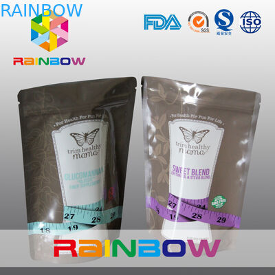 Enerji Sınıfı için Food Grade Yeniden Kullanılabilir 150g Fermuar Stand Up Torbaları