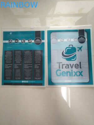 PVC Seyahat Belgesi Kaymak Fermuar Kilitli Kese Ambalaj Çantaları / Temizle PVC Cetvel Çantası / PVC Kalem Kutusu / PVC Kırtasiye Kılıfı