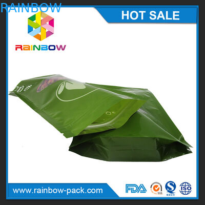 Yeşil Çay Poşetleri Paketleme Baskılı Mylar Stand Penceresi