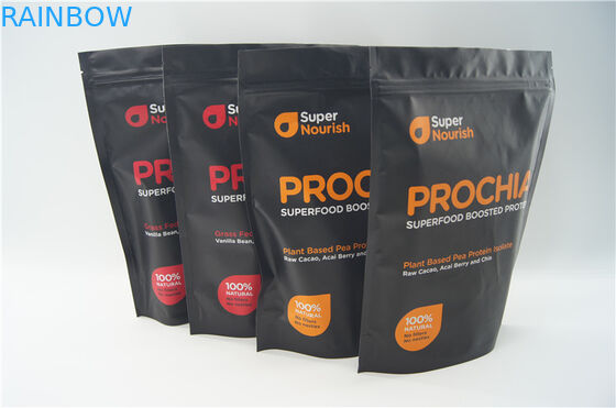 Shake Powder Packaging için Fermuarlı Gıda Sınıfı Stand Up Kılıfı