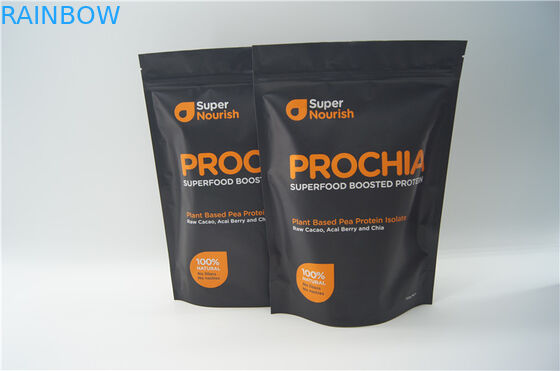 Shake Powder Packaging için Fermuarlı Gıda Sınıfı Stand Up Kılıfı
