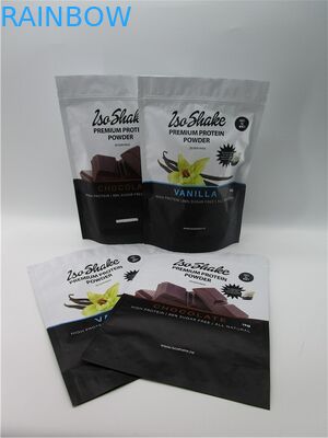 Mylar hava geçirmez doypack kilitli peynir altı suyu proteini / takviyesi / keçi sütü tozu paketleme torbaları