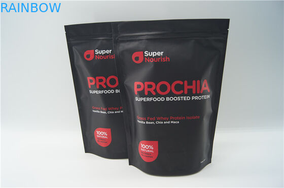 Yüksek kaliteli alüminyum folyo beslenme fermuar ile stand up paketleme çantası