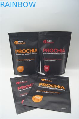 Yüksek kaliteli alüminyum folyo beslenme fermuar ile stand up paketleme çantası