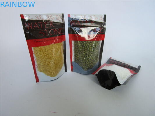 Özel Baskılı Plastik Sakızlı Şeker / Jöle Fasulye Paketleme Çantası Pencereli