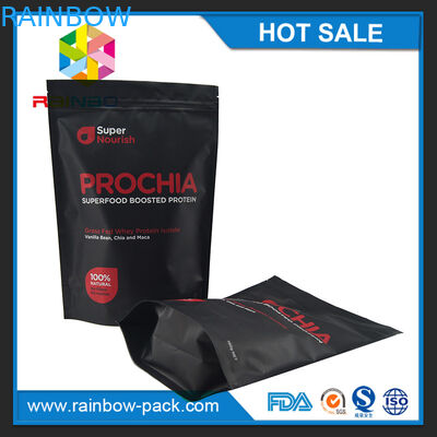 Ücretsiz örnek 750g peyniraltı suyu protein tozu packaing için gözyaşı çentik ile stand up kilitli