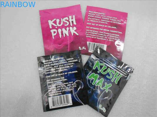 California Dream Bitkisel Tütsü Ambalajı Düz ​​Fermuar Torbalar Kimyasal Hap THC Poşet