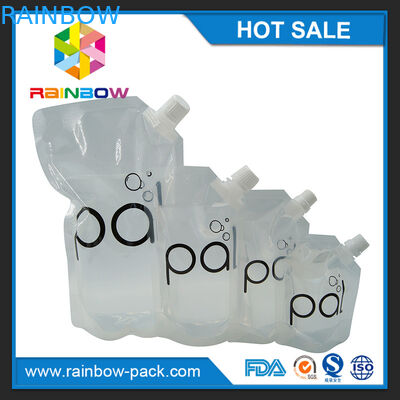 4oz / 8oz / 16oz şeffaf BPA içermeyen emzikli stand up şarap kılıfı