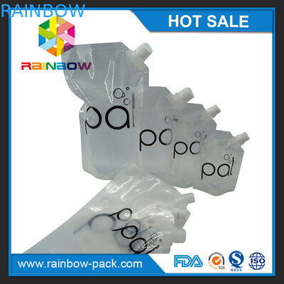 4oz / 8oz / 16oz şeffaf BPA içermeyen emzikli stand up şarap kılıfı