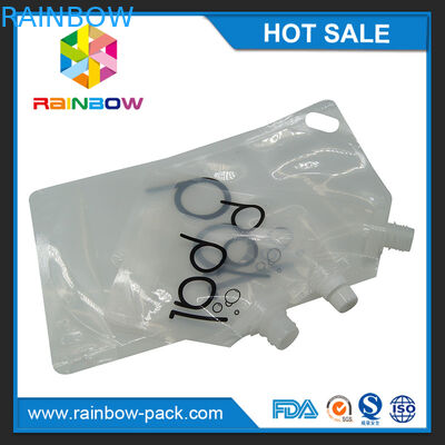 4oz / 8oz / 16oz şeffaf BPA içermeyen emzikli stand up şarap kılıfı