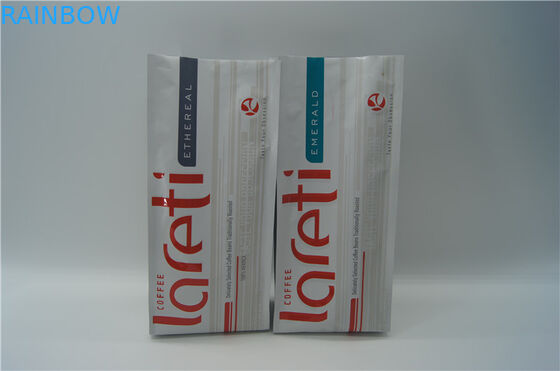 Valfli öğütülmüş kahve için Customzied yan köşebent kahve paketleme torbaları