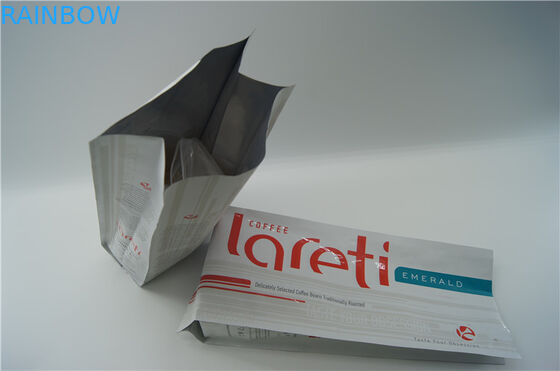 Valfli öğütülmüş kahve için Customzied yan köşebent kahve paketleme torbaları