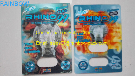 Rhino 7 Erkek Geliştirme Hapları için Tekrar Kullanılabilir Nem Dayanıklı Plastik Hap Şişeleri Ambalaj