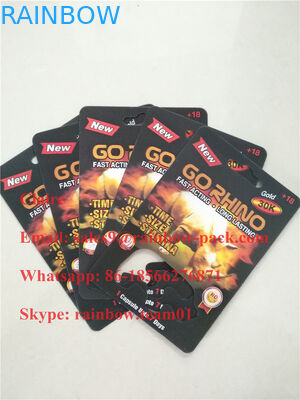 Toptan ABD gergedan hap ambalaj blister Gitmek için 3D kart Gergedan kapsül konteyner / kurşun / şişe