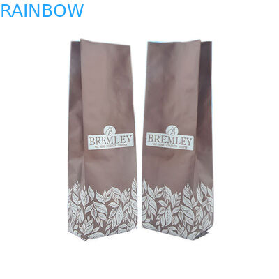 Düz Tabanlı Food Grade Çevre Dostu Stand Up Torbalar Kahve Paketleme Gaz Alma Vanası