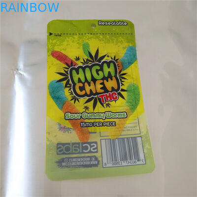 Cbd Thc Fudge Tohumları Isı Mühürlü Plastik Torbalar, Cbd Gummy Için Alüminyum Folyo Poşet
