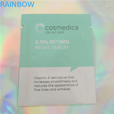 Plastik Alüminyum Folyo Çanta Ambalaj Numune Poşeti Kozmetik, Üç Taraflı Sızdırmazlık Kozmetik Numune Poşeti