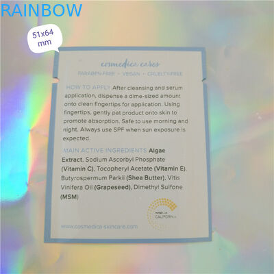 Plastik Alüminyum Folyo Çanta Ambalaj Numune Poşeti Kozmetik, Üç Taraflı Sızdırmazlık Kozmetik Numune Poşeti