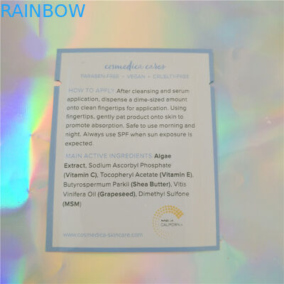 Plastik Alüminyum Folyo Çanta Ambalaj Numune Poşeti Kozmetik, Üç Taraflı Sızdırmazlık Kozmetik Numune Poşeti