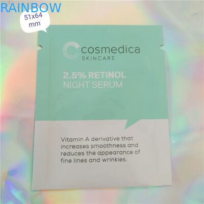 Plastik Alüminyum Folyo Çanta Ambalaj Numune Poşeti Kozmetik, Üç Taraflı Sızdırmazlık Kozmetik Numune Poşeti