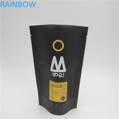 Biyobozunur Etiyopya Kahve Çekirdeği Paketleme Torbaları 500 Gram Fermuar ile 16 Oz