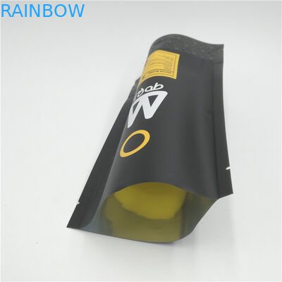 Biyobozunur Etiyopya Kahve Çekirdeği Paketleme Torbaları 500 Gram Fermuar ile 16 Oz