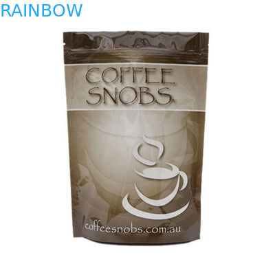 Özel 250g 500g 1 kg kare blok düz dipli kilitli kahve çekirdeği paketleme çantası