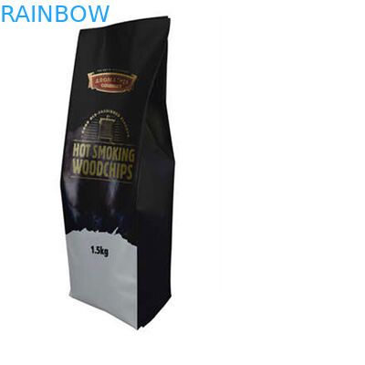 Özel 250g 500g 1 kg kare blok düz dipli kilitli kahve çekirdeği paketleme çantası