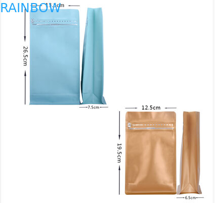 Kullanımlık mat siyah Plastik Torbalar Ambalaj kahve çekirdeği için stand up kese