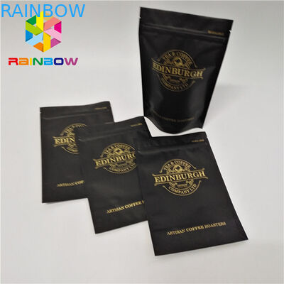 Plastik fermuar Alt Gusset Çanta 500g stand up açılıp kapanabilir kahve kilitli kese