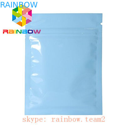 Düz altın çay yaprağı ambalajı için kilitli alüminyum folyo torbalar / Mini 3 tarafı kapalı poşet