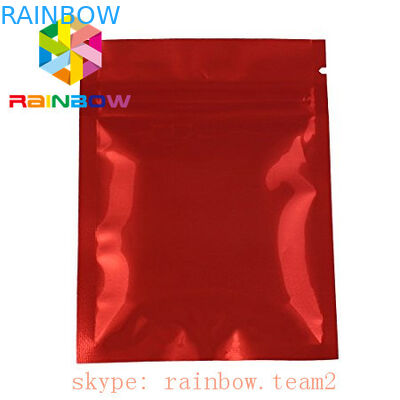 Düz altın çay yaprağı ambalajı için kilitli alüminyum folyo torbalar / Mini 3 tarafı kapalı poşet