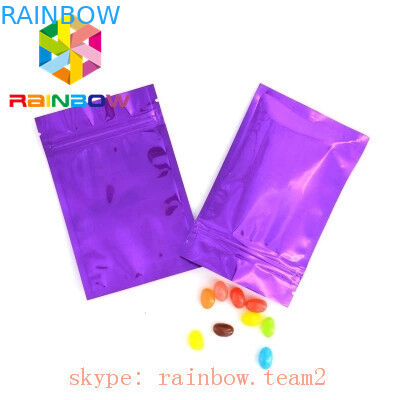 Düz şekil alüminyum folyo kese ambalaj kenevir tohumu çanta çantası fermuarlı