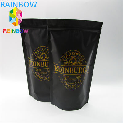 Özel mat finish Plastik Torbalar Ambalaj alüminyum folyo kahve çanta vana ve fermuar ile