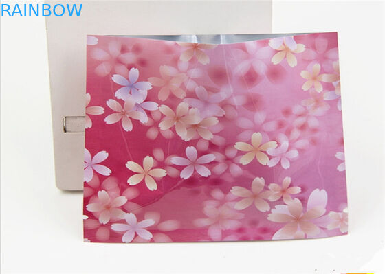 Özelleştirilmiş Üç Taraflı Maske için Pembe Renkli Kozmetik Çanta Ambalajını Mühürlü