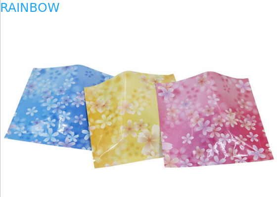 Özelleştirilmiş Üç Taraflı Maske için Pembe Renkli Kozmetik Çanta Ambalajını Mühürlü