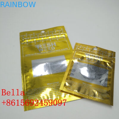 Özel Baskı Folyo Kılıfı Paketleme Bir Tarafı Temizle Fermuar, USB Kablosu İçin Parlak