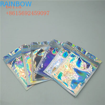 Üç Yan Seal Folyo Kılıfı Ambalaj, Küçük Kozmetik Fermuarlı Çanta Stand