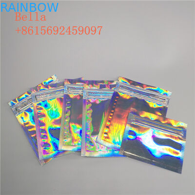 Üç Yan Seal Folyo Kılıfı Ambalaj, Küçük Kozmetik Fermuarlı Çanta Stand