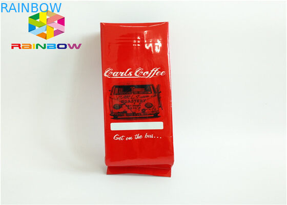 Özel Baskılı Damla Kahve Yan Gusset Ambalaj Çanta Kavrulmuş Kahve Için Vana ve Kalay Kravat ile Kahve Çekirdeği Tozu Kılıfı