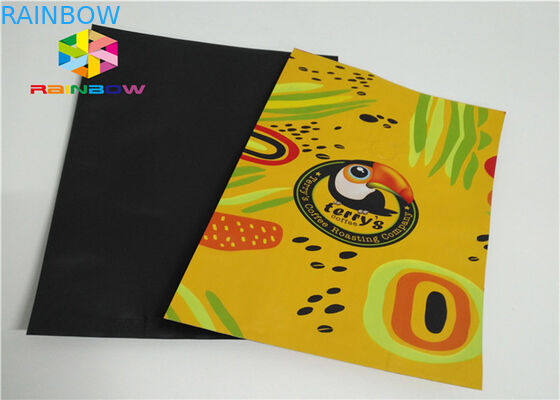 Özel Baskılı Damla Kahve Yan Gusset Ambalaj Çanta Kavrulmuş Kahve Için Vana ve Kalay Kravat ile Kahve Çekirdeği Tozu Kılıfı