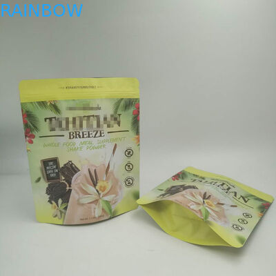 Altın Folyo Stand Up Torbalar 200g / 250g Protein Tozu Logosu Özelleştirilmiş