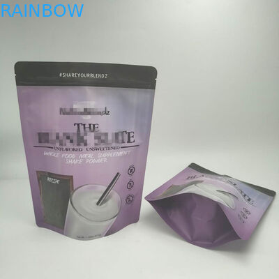 Altın Folyo Stand Up Torbalar 200g / 250g Protein Tozu Logosu Özelleştirilmiş