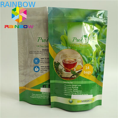 Çay / Kahve İçin Mühürlü Gıda Sınıfı Stand Up Fermuarlı Kese Plastik Isı