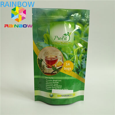 Çay / Kahve İçin Mühürlü Gıda Sınıfı Stand Up Fermuarlı Kese Plastik Isı